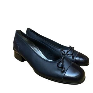 Gabor Womens Amy Ballet Pump Dress Shoe Size 4.5 (7) Black Patent Leather